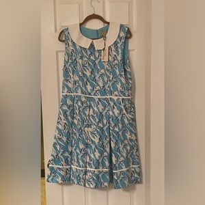Lindy Bop Molly Sue fit, and flare dress. Teal horses US size 14 new with tags.